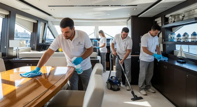 Yacht interior cleaning services in doha