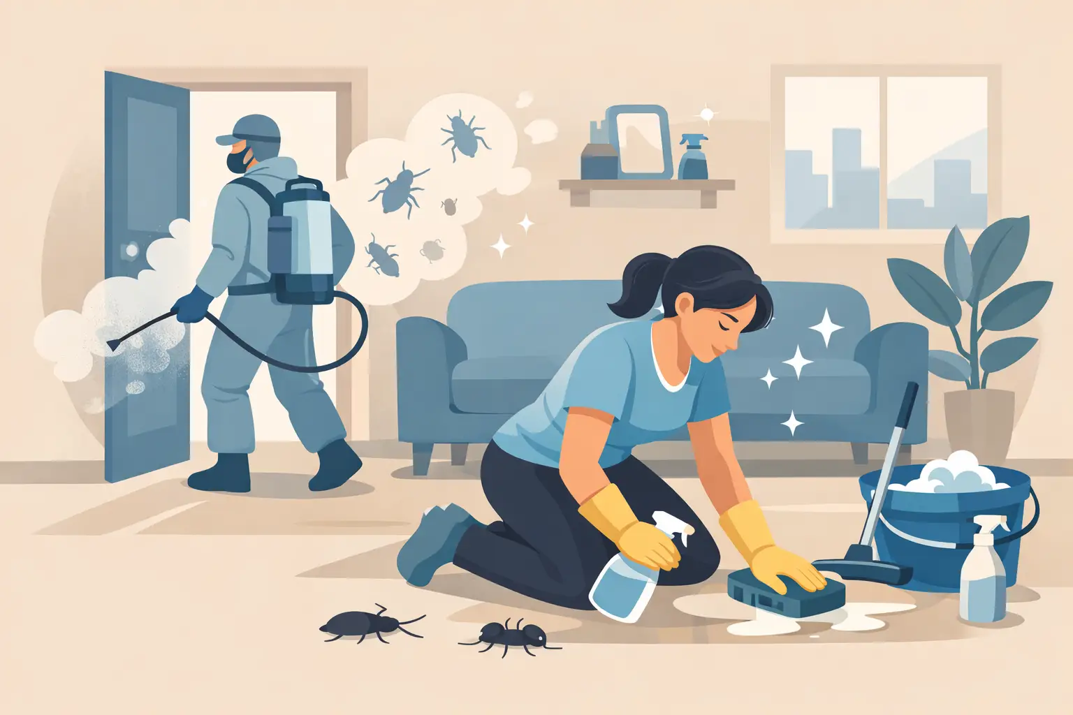 Cleaning After Pest Control Treatment Qatar