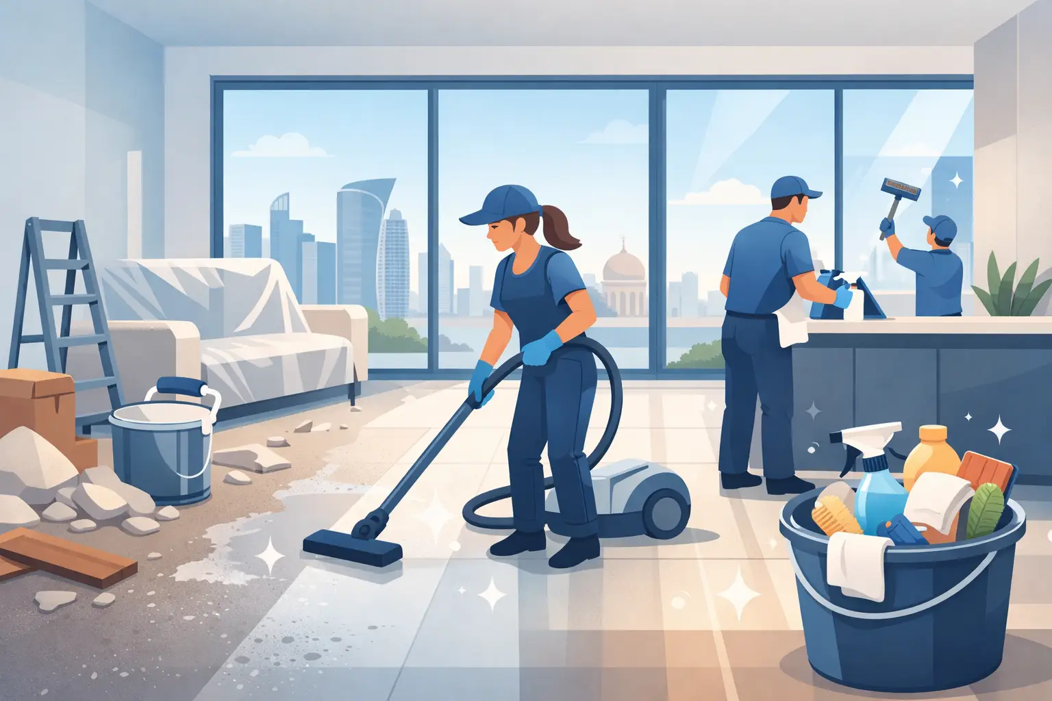 Cleaning After Renovation in Qatar Apartments