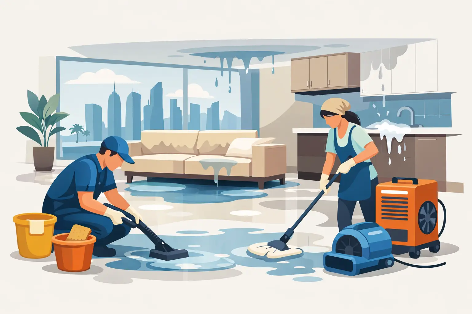 Cleaning After Water Leakage in Qatar Homes