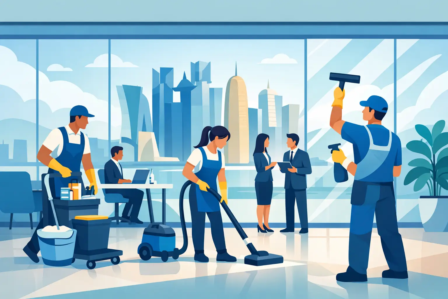 Business Center Cleaning Qatar That Keeps Work Moving