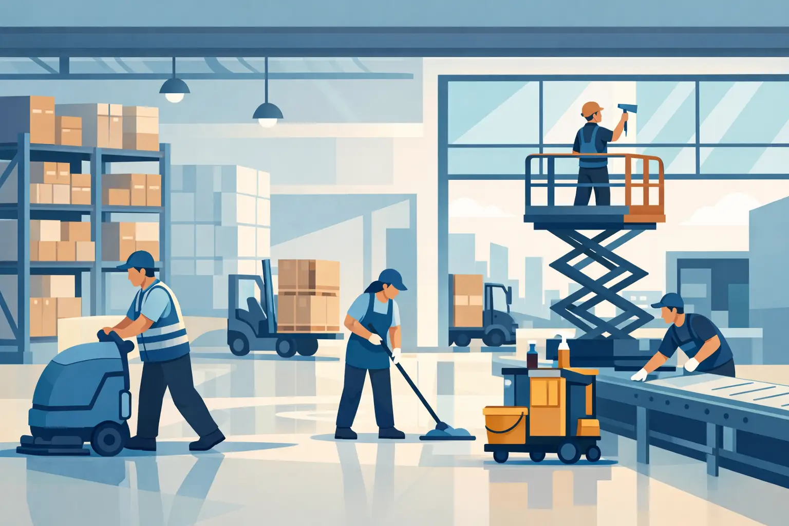 Distribution Center Cleaning Services in Doha