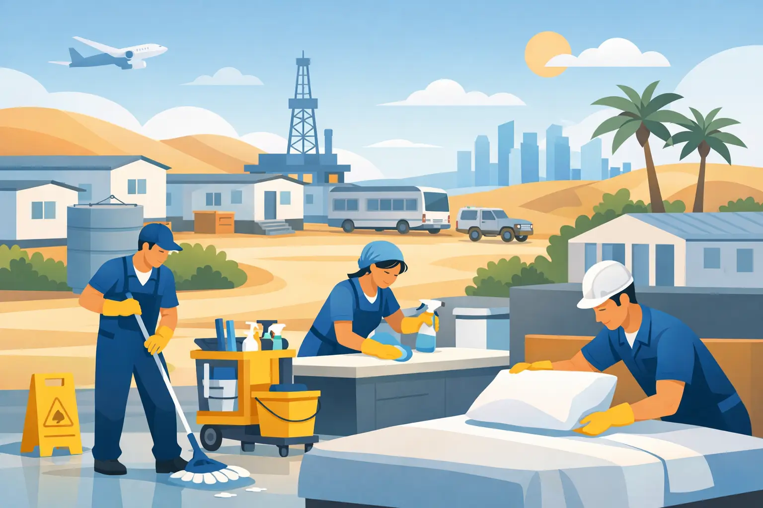 Onshore Camp Cleaning Services in Qatar That Work