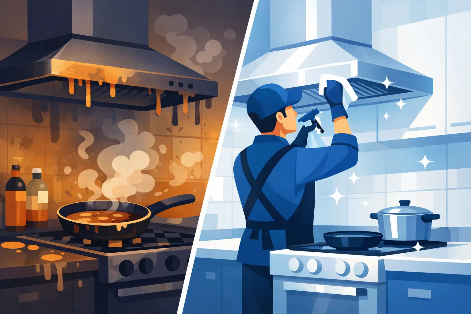 Why Kitchen Grease Requires Professional Cleaning