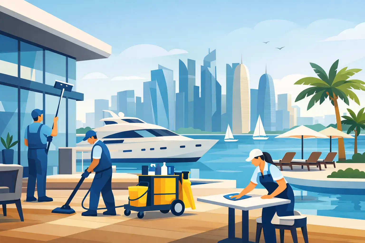 Yacht Club Facility Cleaning for Doha Marinas