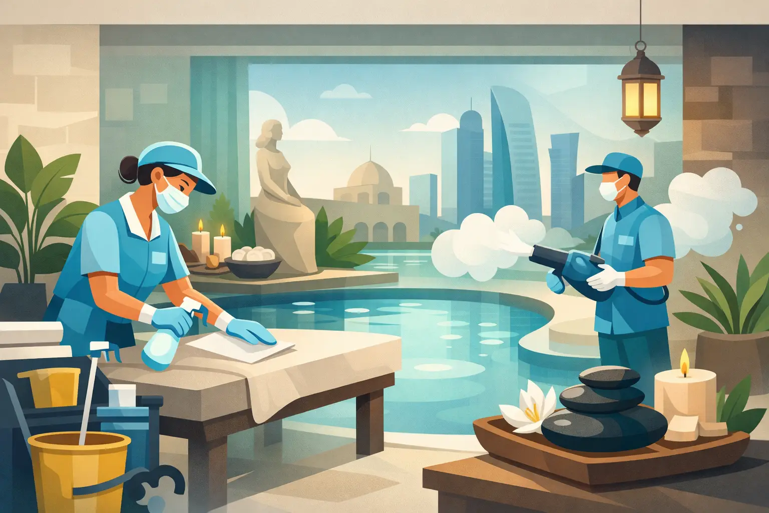 Cleaning Services for Spas in Qatar That Protect Guests