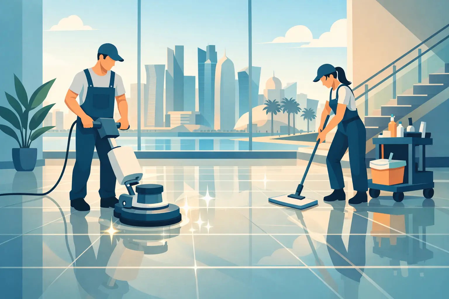 Floor Cleaning & Polishing Qatar for Lasting Shine
