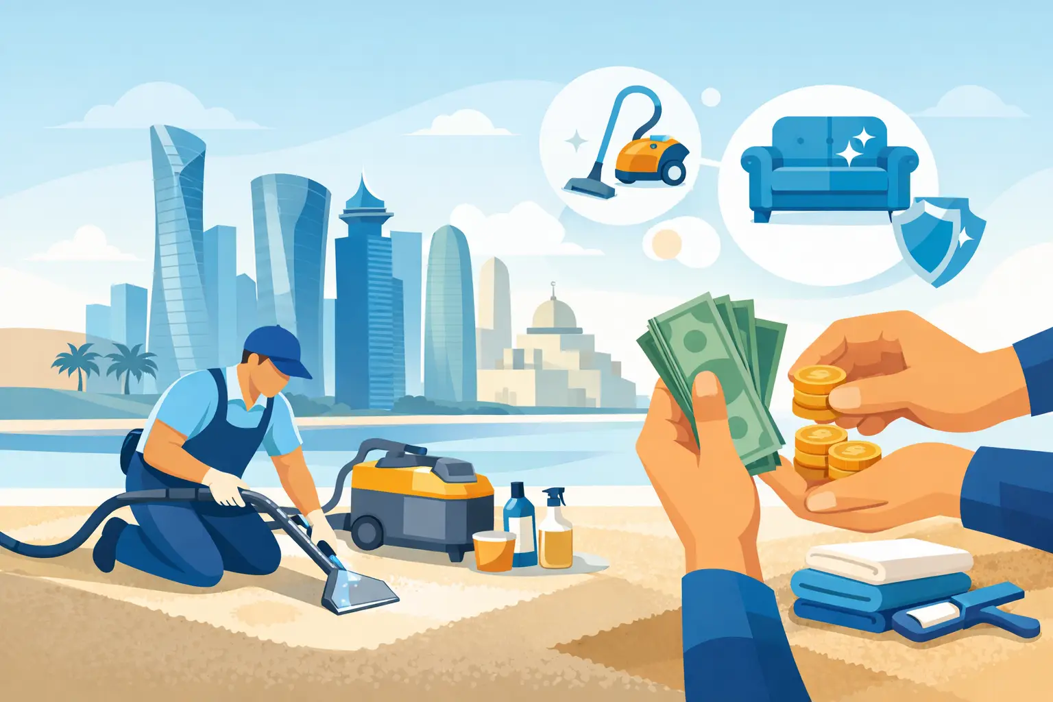What Carpet Cleaning Prices in Doha Include